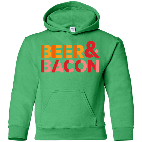 Sweatshirts Irish Green / YS Beer And Bacon Youth Hoodie