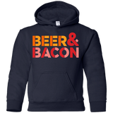 Sweatshirts Navy / YS Beer And Bacon Youth Hoodie