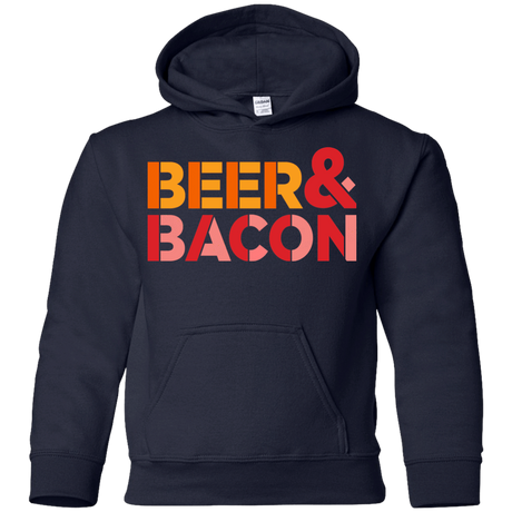Sweatshirts Navy / YS Beer And Bacon Youth Hoodie
