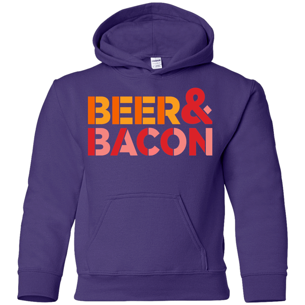 Sweatshirts Purple / YS Beer And Bacon Youth Hoodie