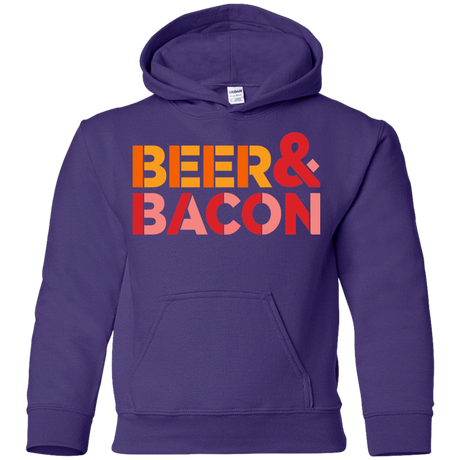 Sweatshirts Purple / YS Beer And Bacon Youth Hoodie