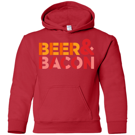 Sweatshirts Red / YS Beer And Bacon Youth Hoodie