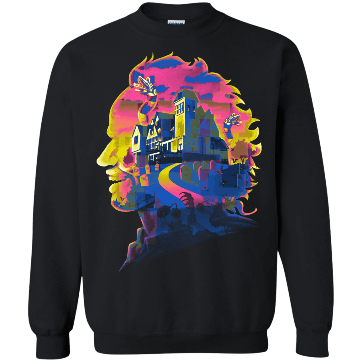 Sweatshirts Black / S Beetlejuice Silhouette Crewneck Sweatshirt