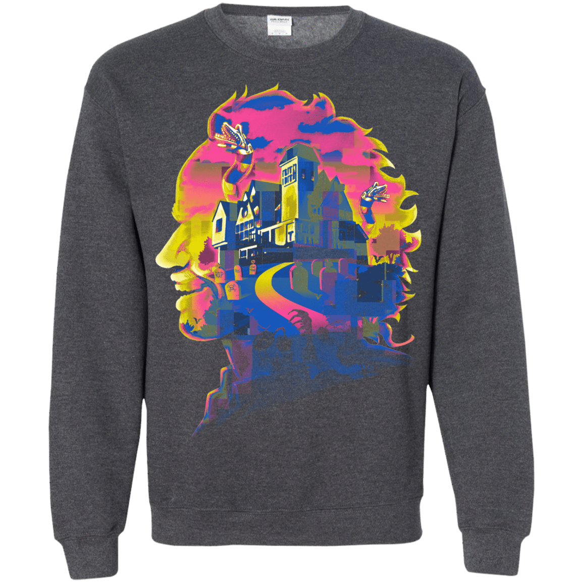 Sweatshirts Dark Heather / S Beetlejuice Silhouette Crewneck Sweatshirt