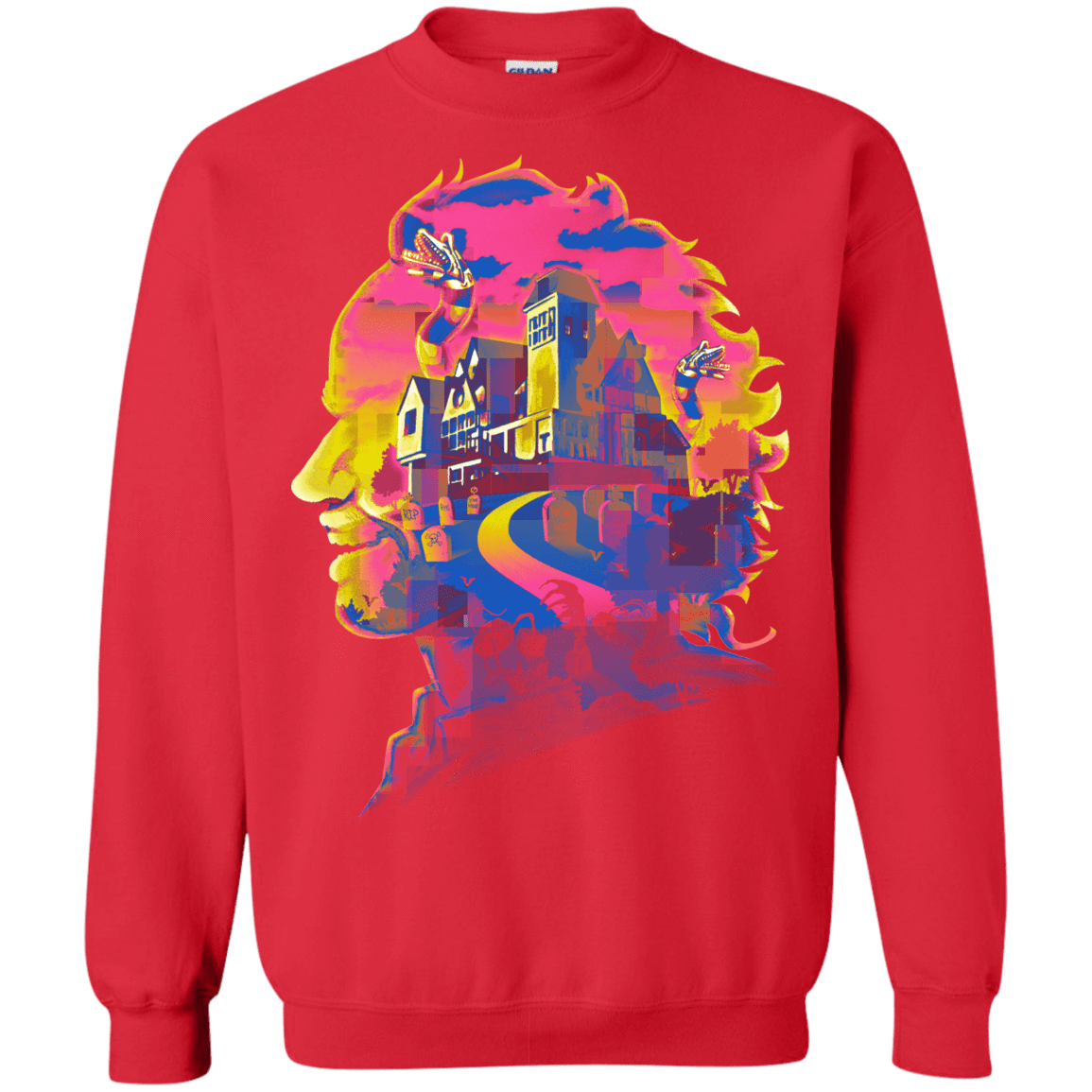 Sweatshirts Red / S Beetlejuice Silhouette Crewneck Sweatshirt