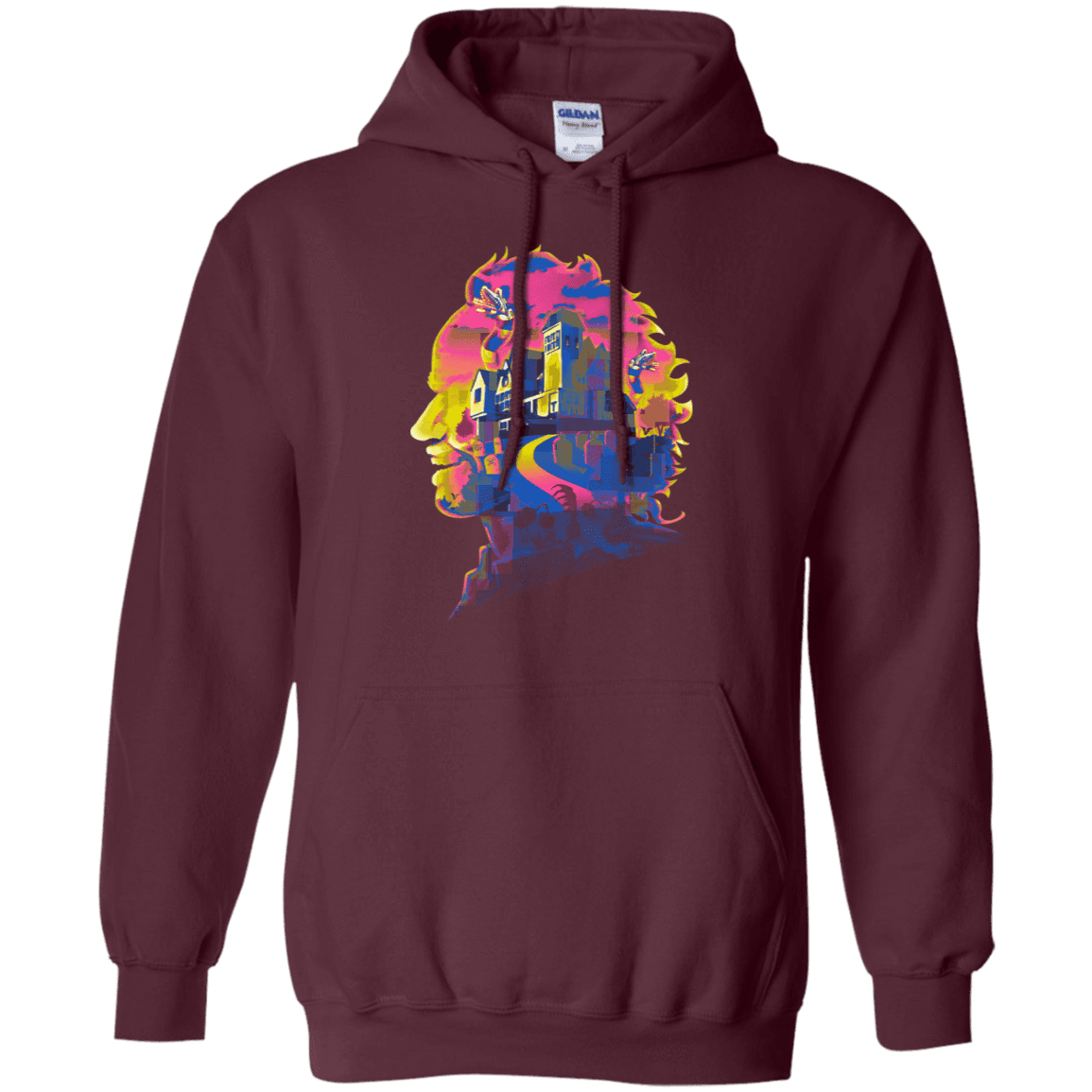 Sweatshirts Maroon / S Beetlejuice Silhouette Pullover Hoodie