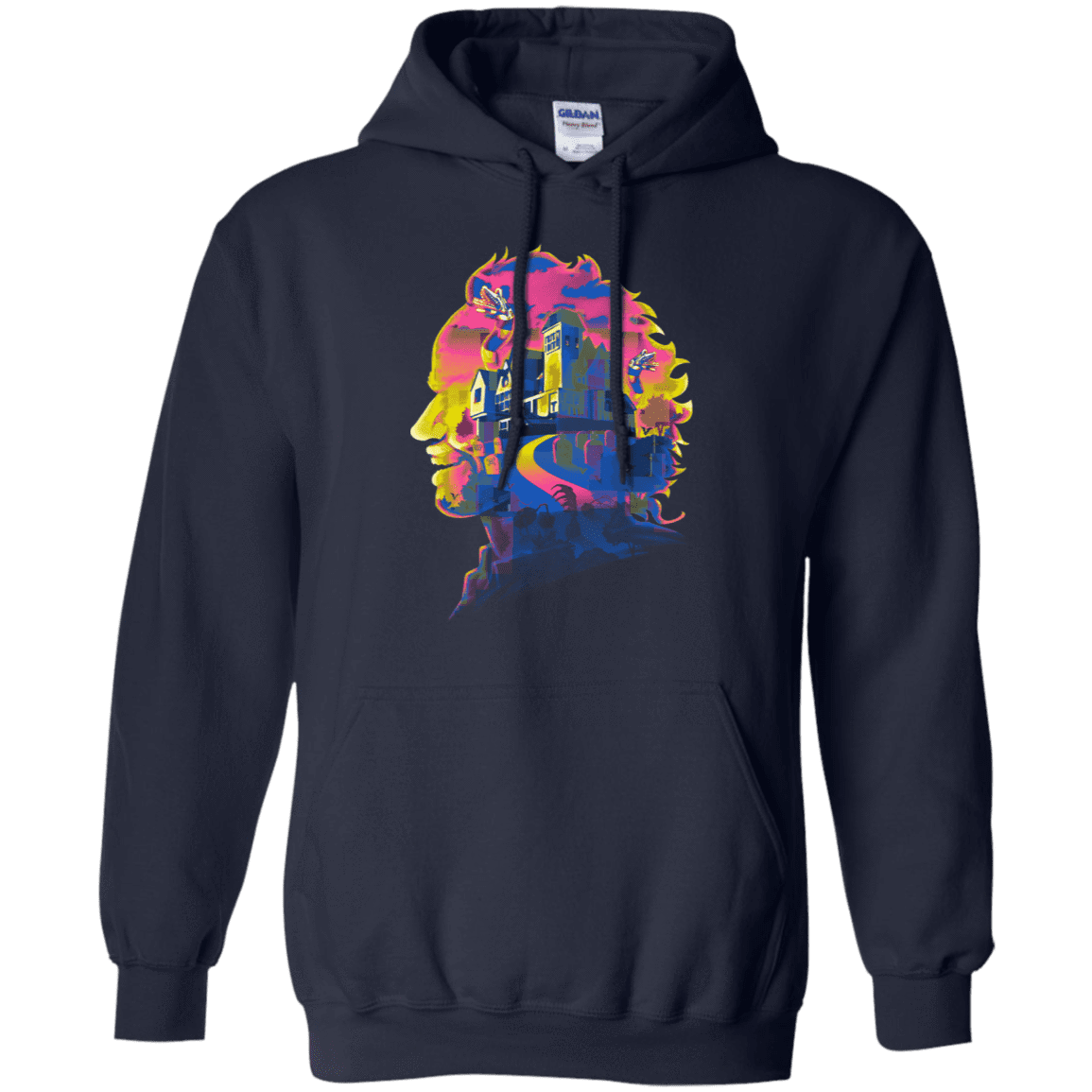 Sweatshirts Navy / S Beetlejuice Silhouette Pullover Hoodie