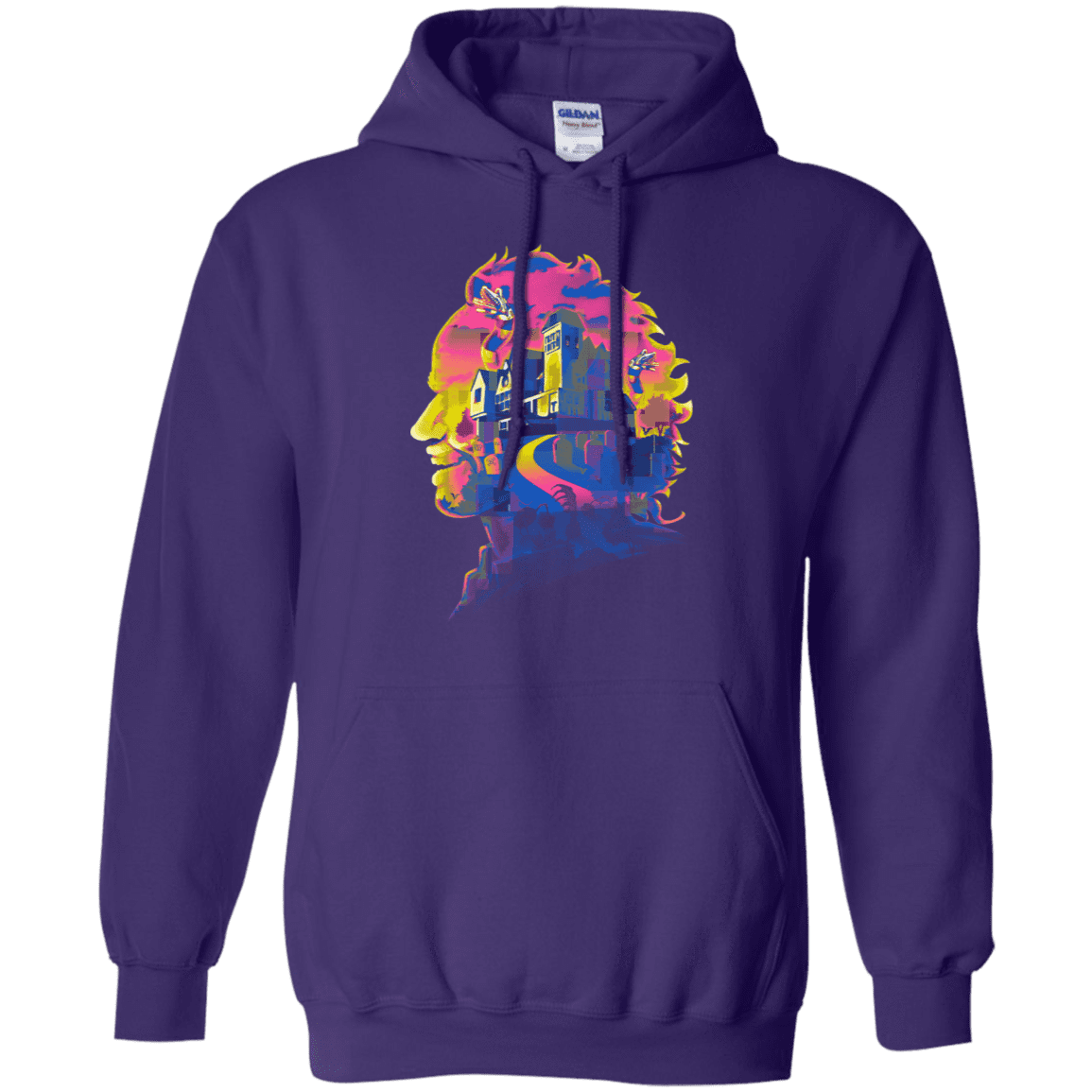 Sweatshirts Purple / S Beetlejuice Silhouette Pullover Hoodie