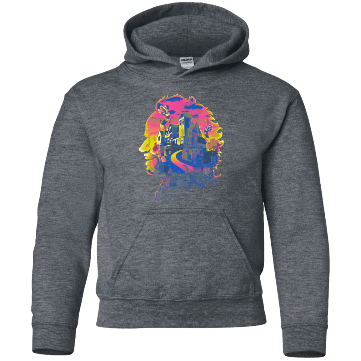 Sweatshirts Dark Heather / YS Beetlejuice Silhouette Youth Hoodie