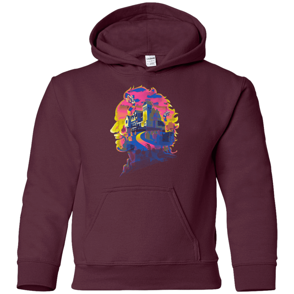 Sweatshirts Maroon / YS Beetlejuice Silhouette Youth Hoodie