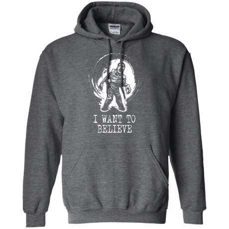 Sweatshirts Dark Heather / Small Believe in Flukeman Pullover Hoodie