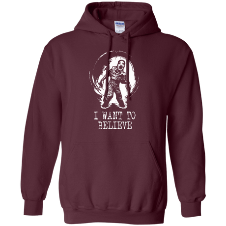 Sweatshirts Maroon / Small Believe in Flukeman Pullover Hoodie