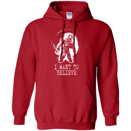 Sweatshirts Red / Small Believe in Flukeman Pullover Hoodie