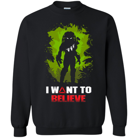 Sweatshirts Black / Small Believe in Yautja Crewneck Sweatshirt