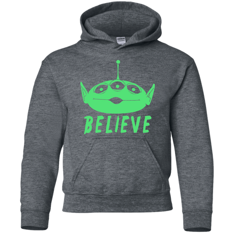 Sweatshirts Dark Heather / YS Believe Youth Hoodie