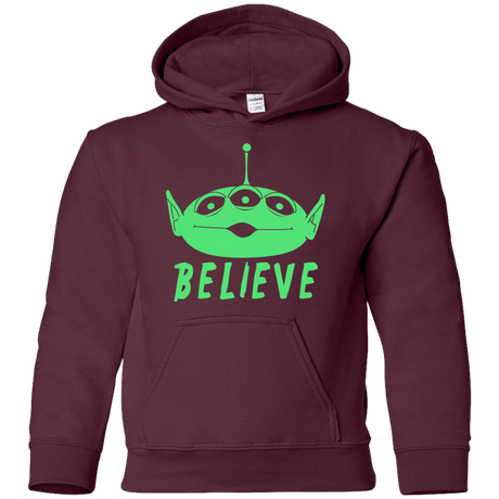 Sweatshirts Maroon / YS Believe Youth Hoodie