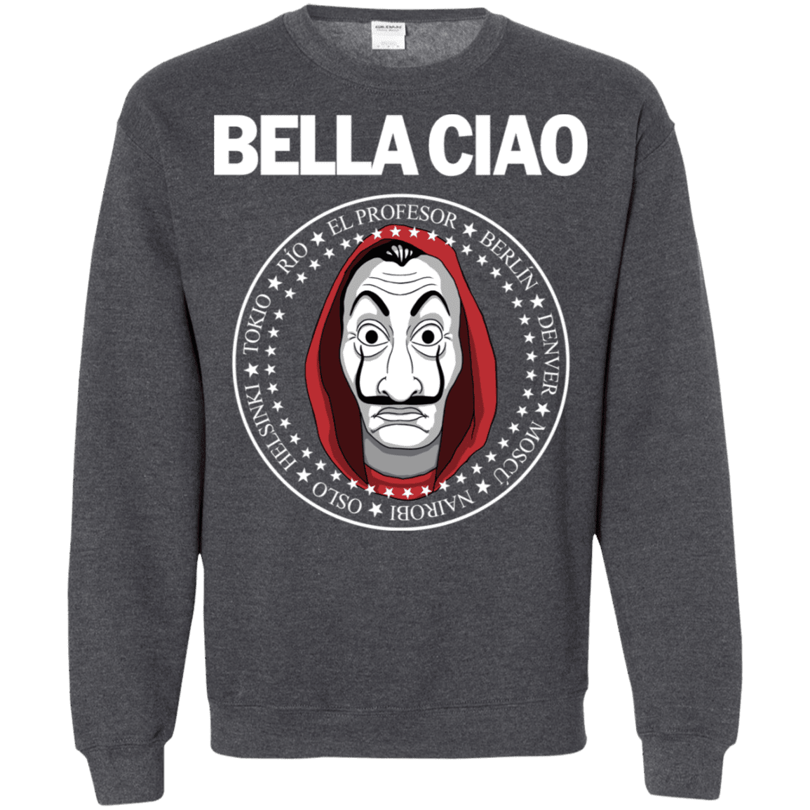 Sweatshirts Dark Heather / S Bella Ciao Crewneck Sweatshirt
