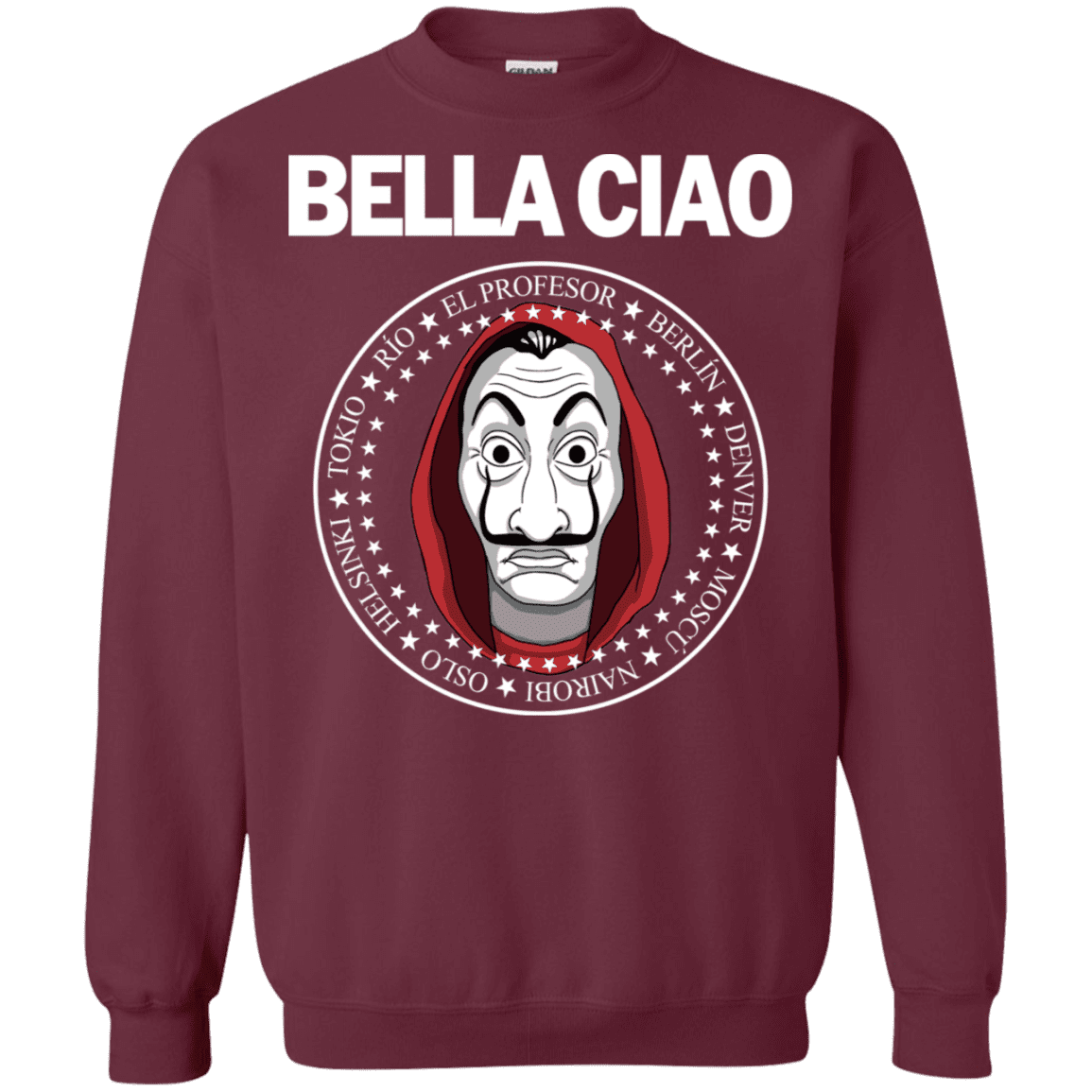 Sweatshirts Maroon / S Bella Ciao Crewneck Sweatshirt