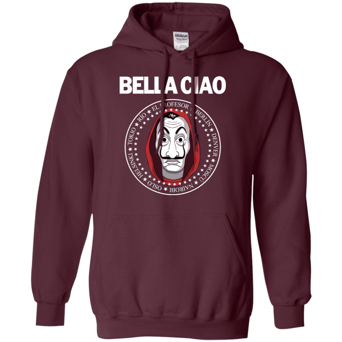 Sweatshirts Maroon / S Bella Ciao Pullover Hoodie