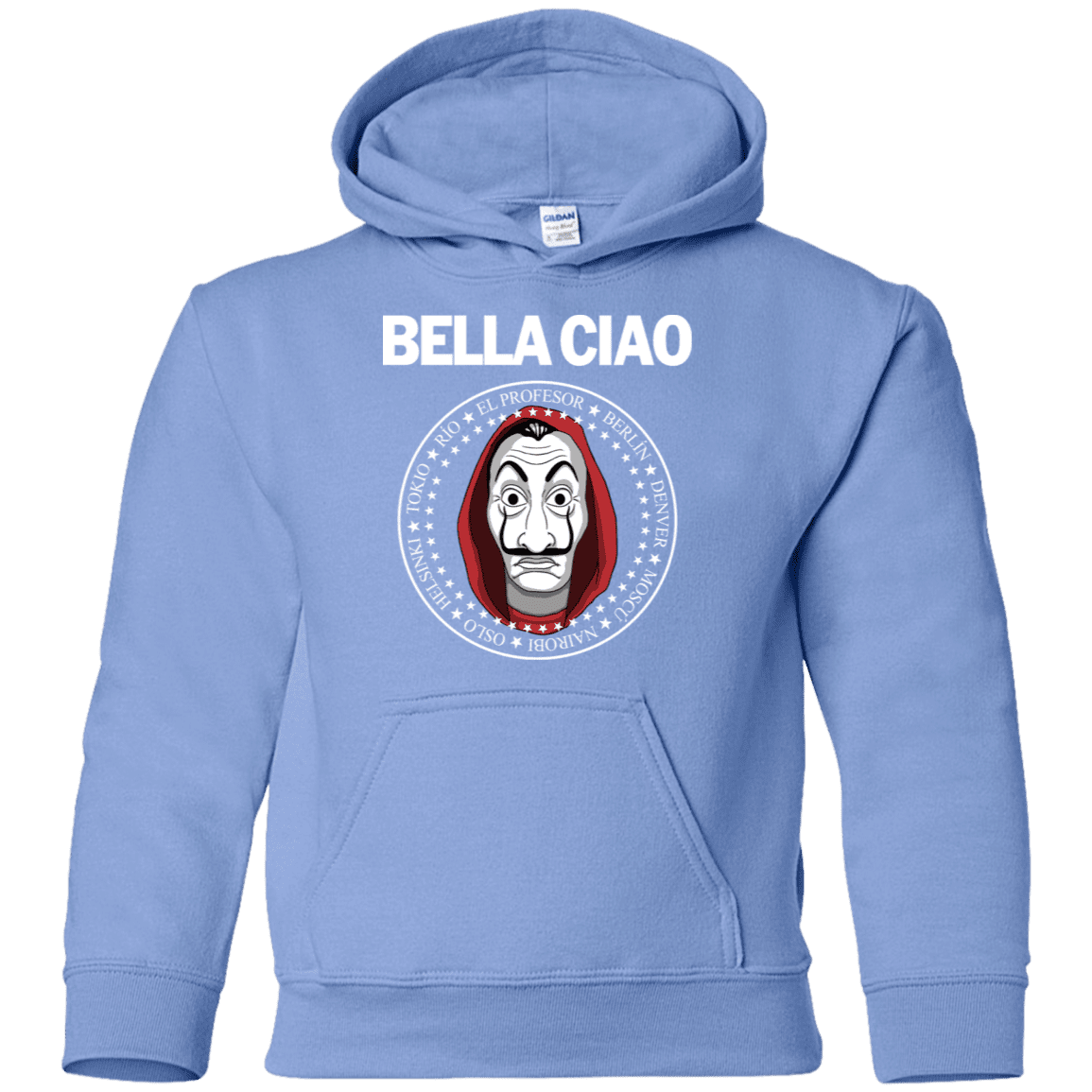 Sweatshirts Carolina Blue / YS Bella Ciao Youth Hoodie