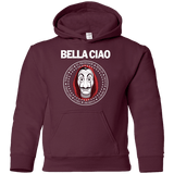 Sweatshirts Maroon / YS Bella Ciao Youth Hoodie