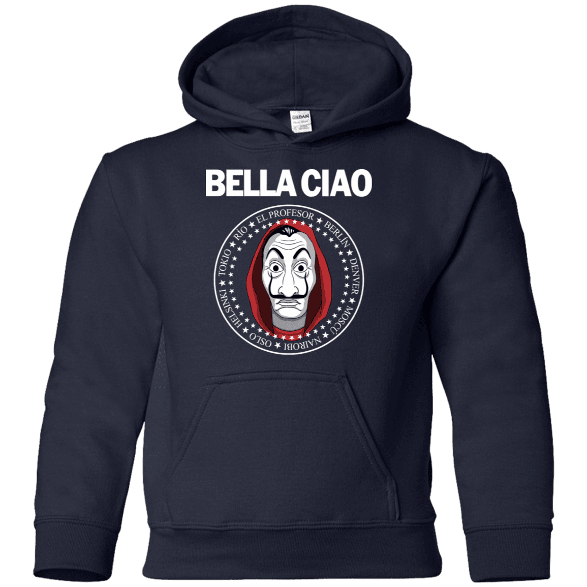 Sweatshirts Navy / YS Bella Ciao Youth Hoodie