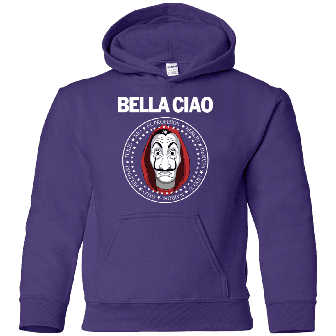 Sweatshirts Purple / YS Bella Ciao Youth Hoodie