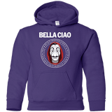 Sweatshirts Purple / YS Bella Ciao Youth Hoodie