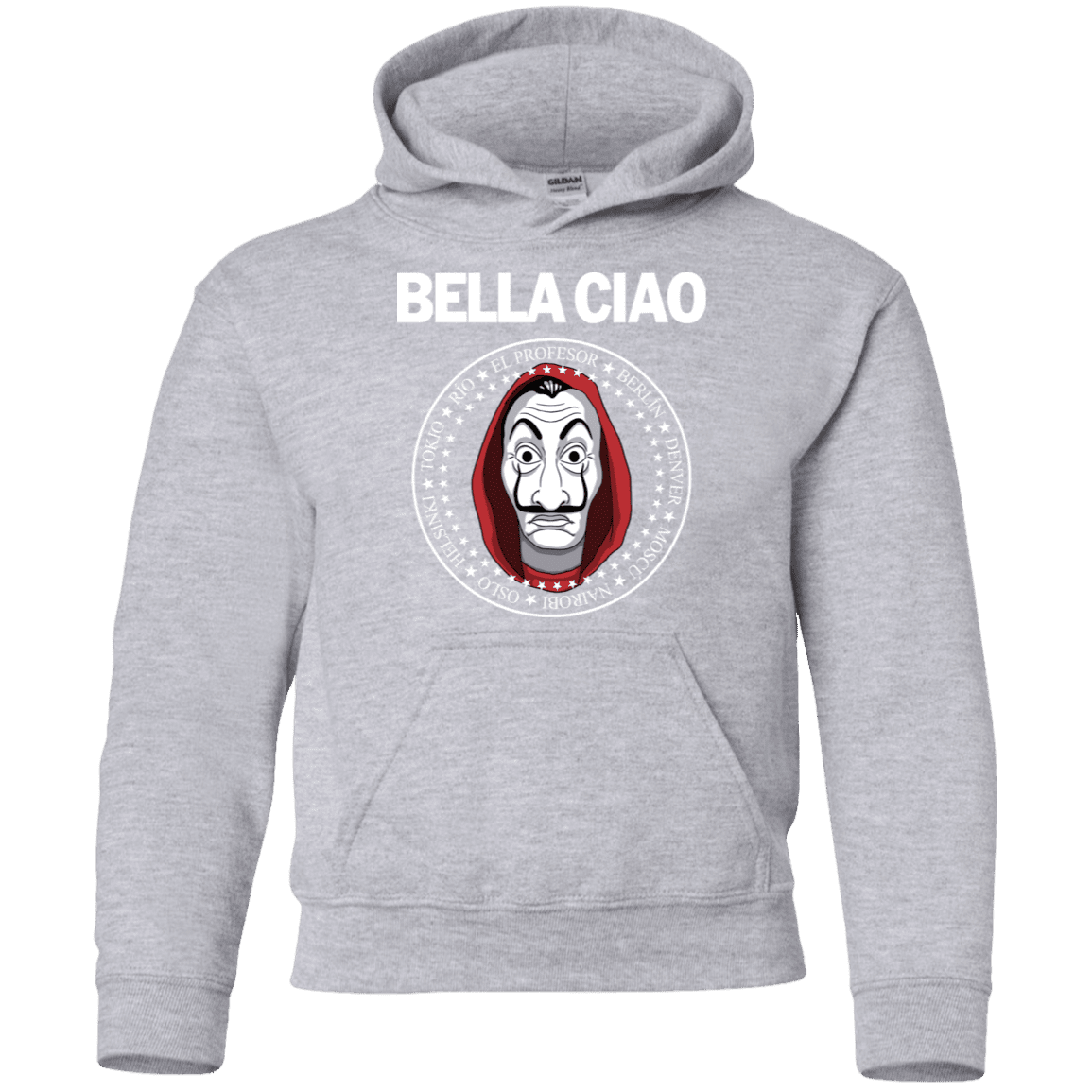 Sweatshirts Sport Grey / YS Bella Ciao Youth Hoodie