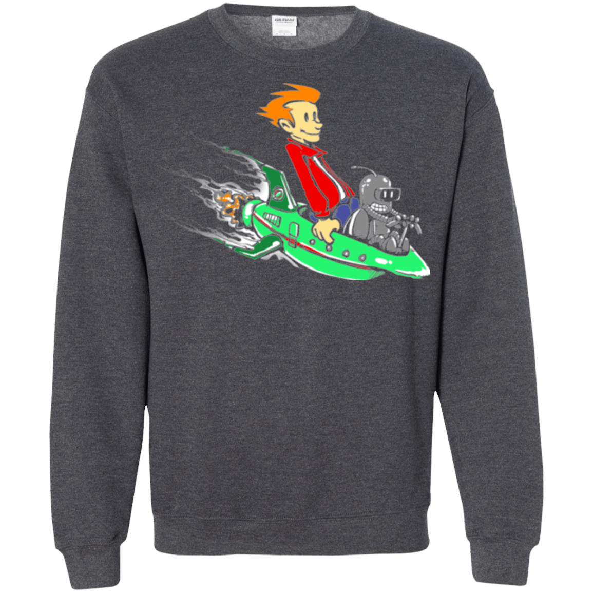 Sweatshirts Dark Heather / Small Bender and Fry Crewneck Sweatshirt
