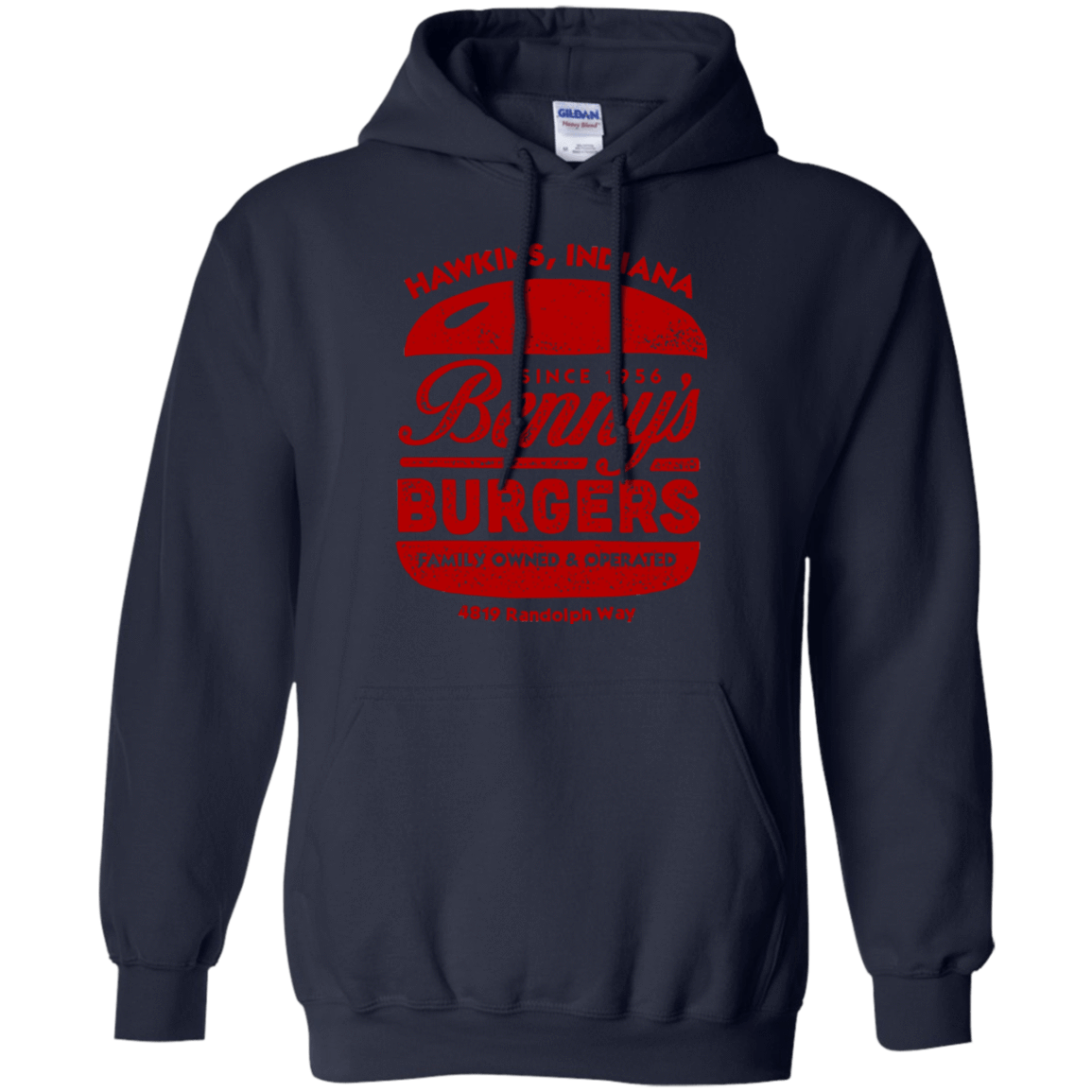 Sweatshirts Navy / Small Benny's Burgers Pullover Hoodie