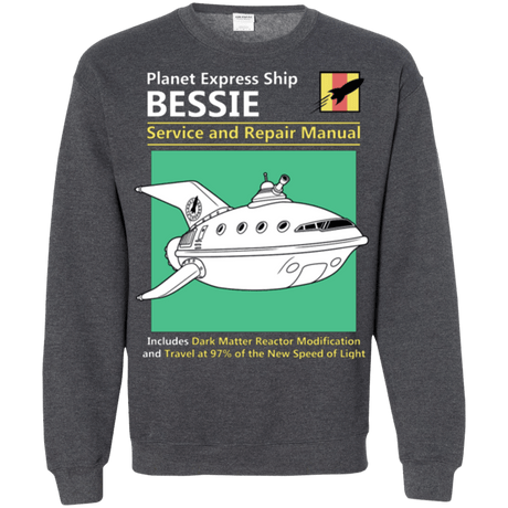 Sweatshirts Dark Heather / Small Bessie Service and Repair Manual Crewneck Sweatshirt