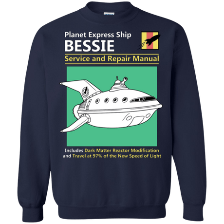 Sweatshirts Navy / Small Bessie Service and Repair Manual Crewneck Sweatshirt