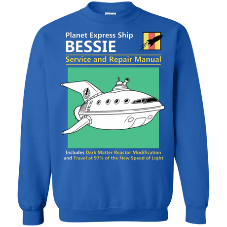 Sweatshirts Royal / Small Bessie Service and Repair Manual Crewneck Sweatshirt