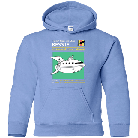 Sweatshirts Carolina Blue / YS Bessie Service and Repair Manual Youth Hoodie