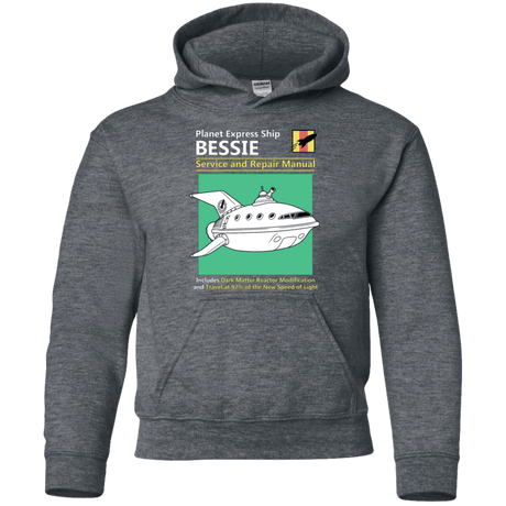 Sweatshirts Dark Heather / YS Bessie Service and Repair Manual Youth Hoodie