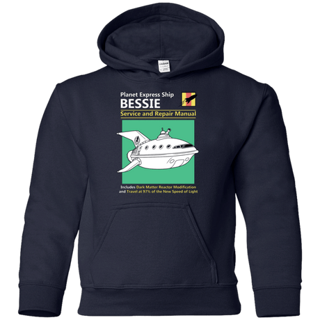 Sweatshirts Navy / YS Bessie Service and Repair Manual Youth Hoodie
