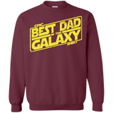 Sweatshirts Maroon / Small Best Dad in the Galaxy Crewneck Sweatshirt
