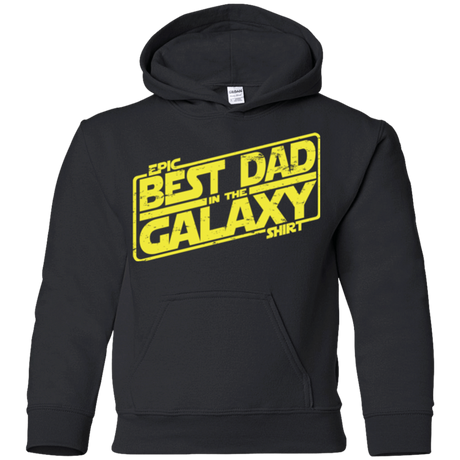 Sweatshirts Black / YS Best Dad in the Galaxy Youth Hoodie