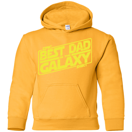 Sweatshirts Gold / YS Best Dad in the Galaxy Youth Hoodie
