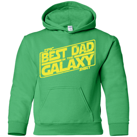 Sweatshirts Irish Green / YS Best Dad in the Galaxy Youth Hoodie