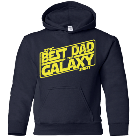 Sweatshirts Navy / YS Best Dad in the Galaxy Youth Hoodie