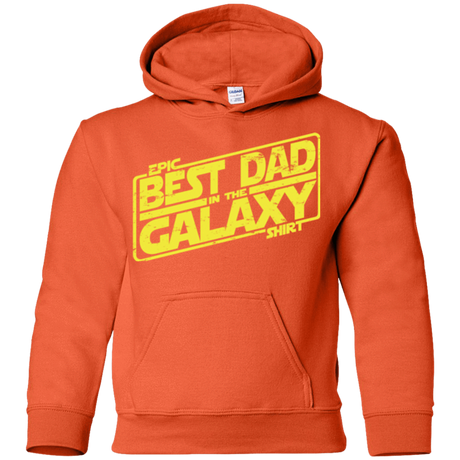 Sweatshirts Orange / YS Best Dad in the Galaxy Youth Hoodie