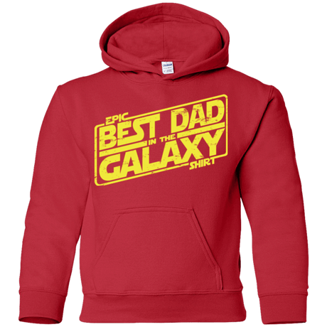 Sweatshirts Red / YS Best Dad in the Galaxy Youth Hoodie