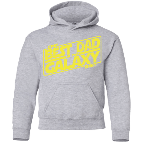 Sweatshirts Sport Grey / YS Best Dad in the Galaxy Youth Hoodie