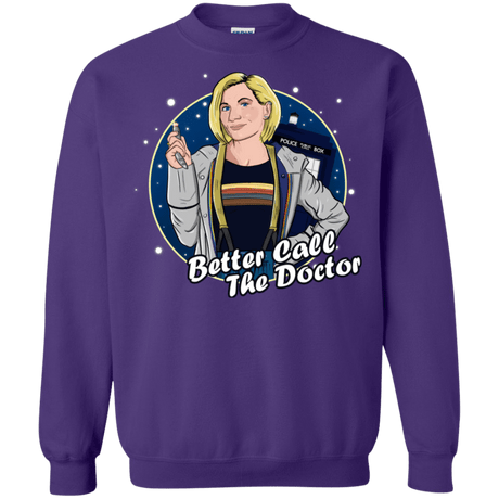 Sweatshirts Purple / S Better Call the Doctor Crewneck Sweatshirt