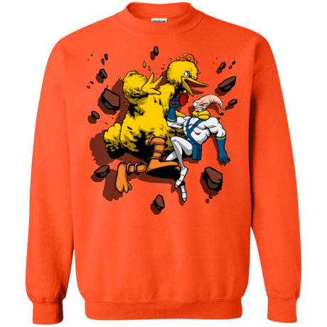 Sweatshirts Orange / Small Big Bird and Worm Crewneck Sweatshirt