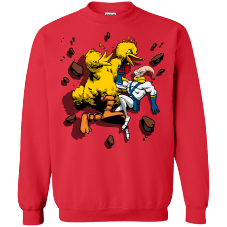 Sweatshirts Red / Small Big Bird and Worm Crewneck Sweatshirt
