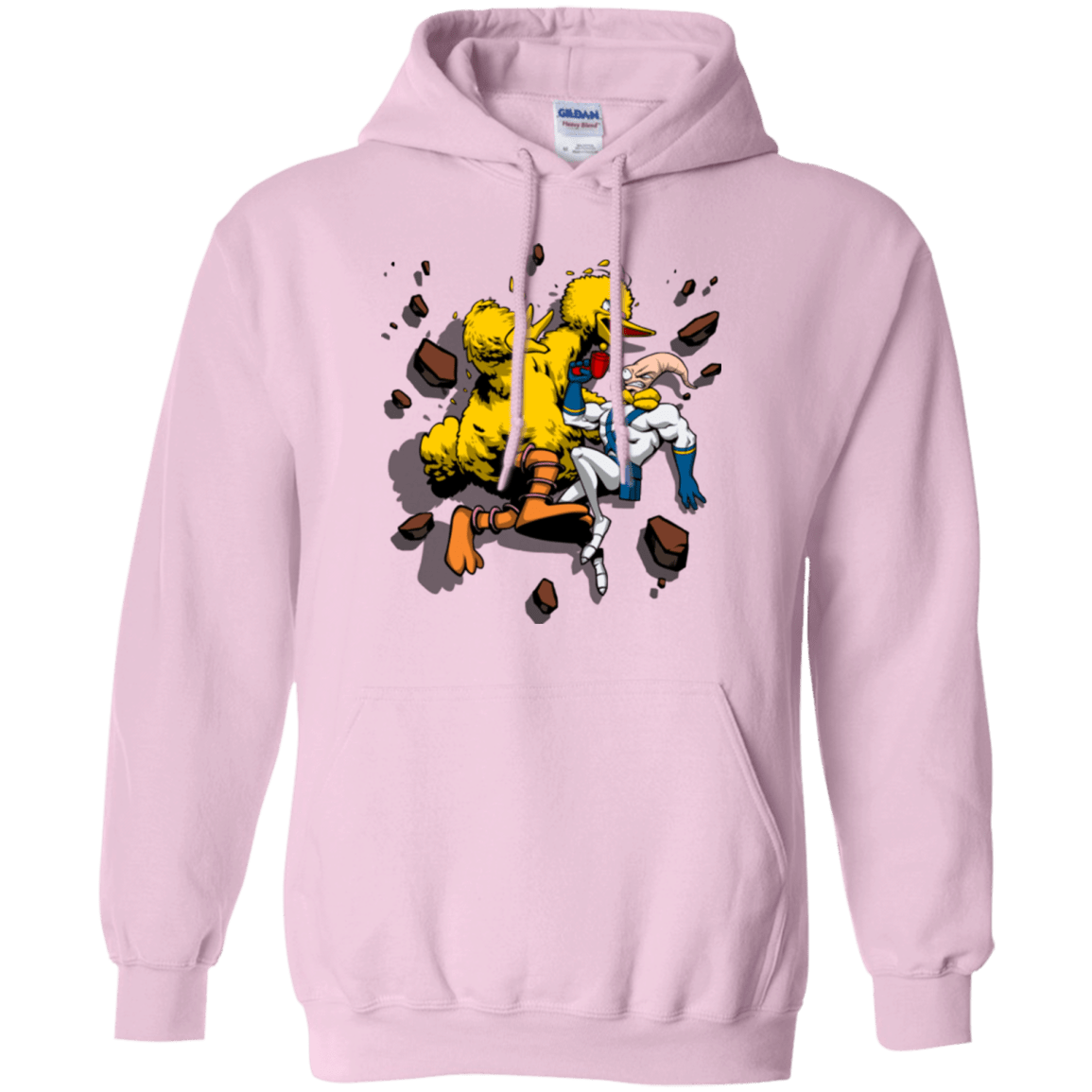 Sweatshirts Light Pink / Small Big Bird and Worm Pullover Hoodie