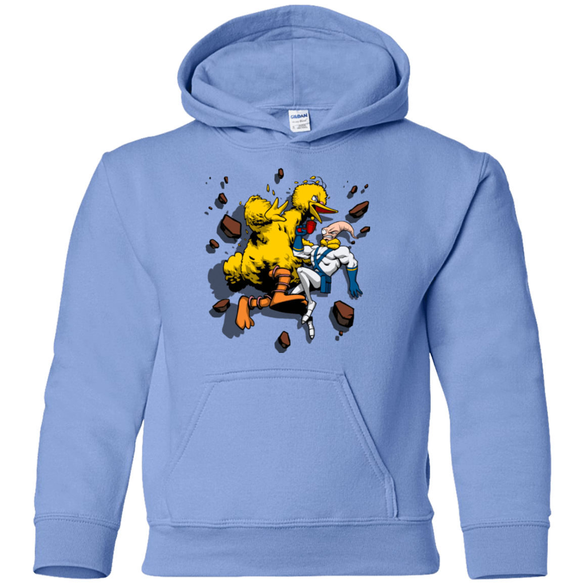 Sweatshirts Carolina Blue / YS Big Bird and Worm Youth Hoodie